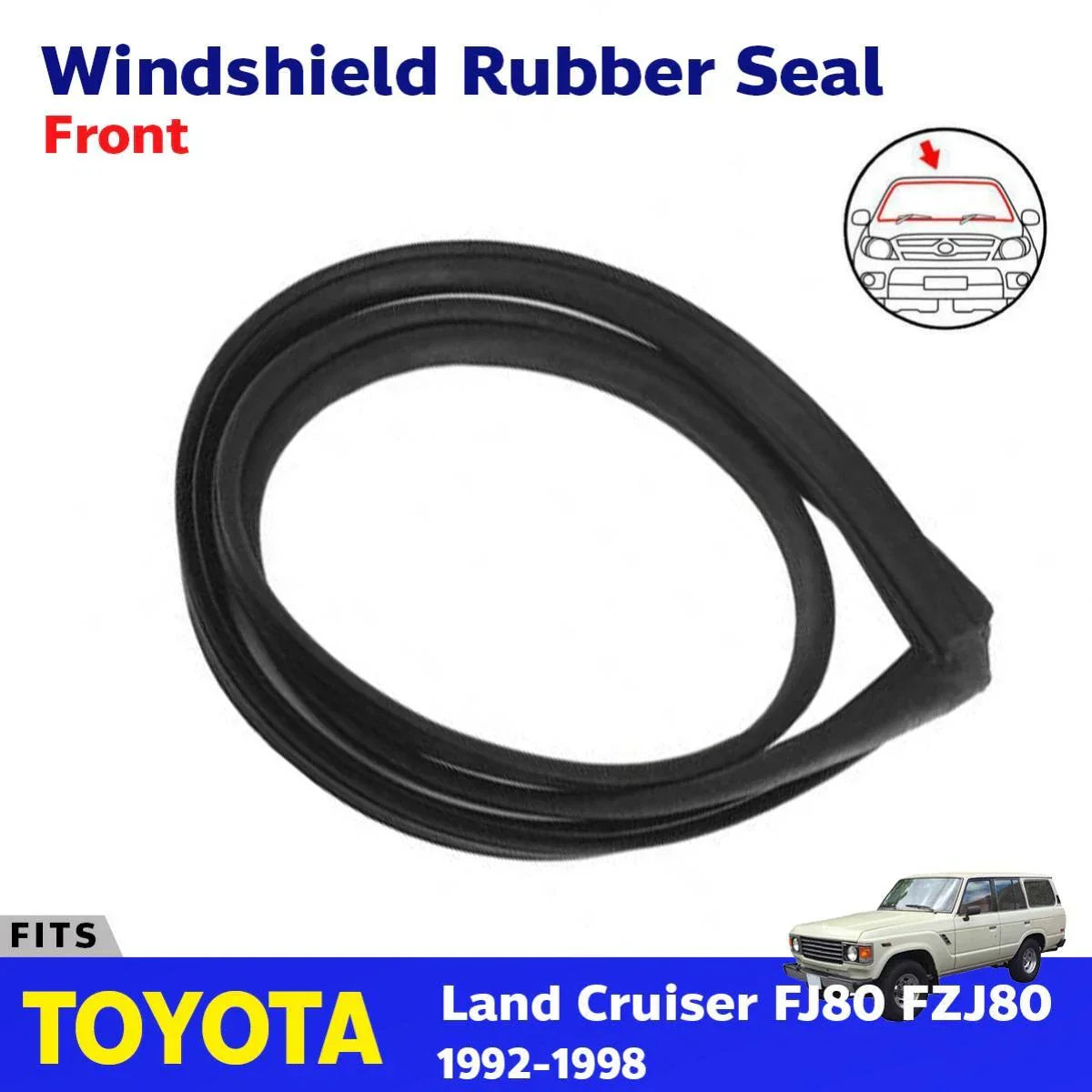 Front Windshield Rubber Seal Fits Toyota Land Cruiser FJ80 FZJ80 1992-98 New D05