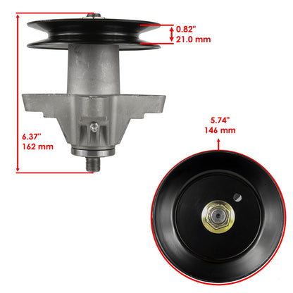 Deck Spindle Assembly with Pulley and Blade for Cub Cadet RZT42 (2005–2005)