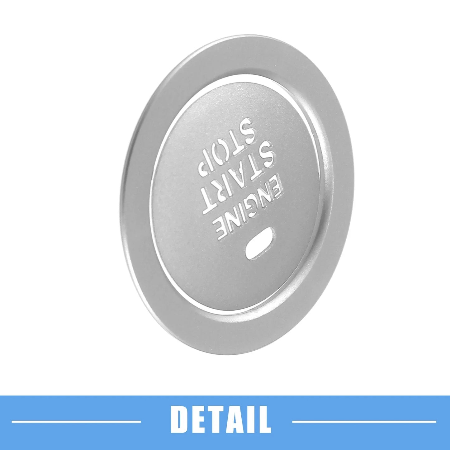 Engine Ignition Button Decal for Hyundai Sonata (2011-2014) Aluminum Silver Tone