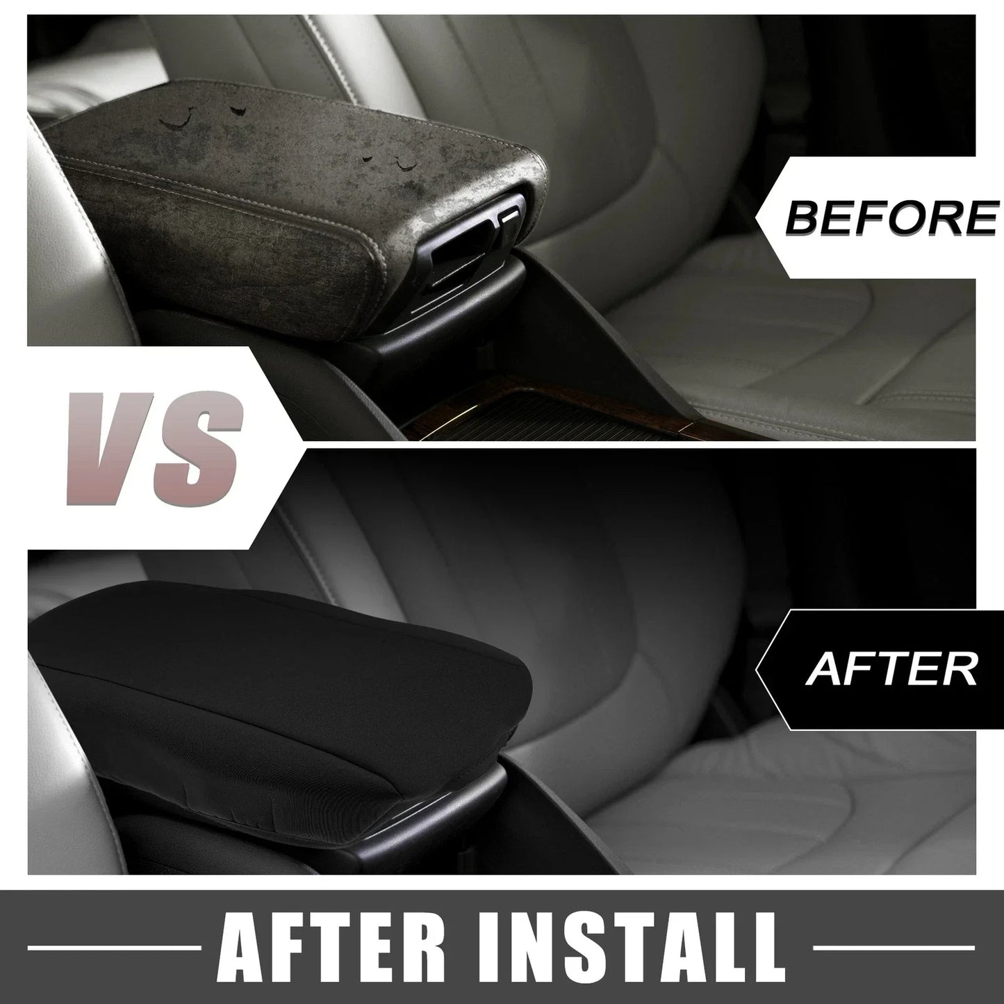 Car Center Console Armrest Cover for Dodge Durango (2011-2020) Black