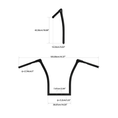 17" Fused Bar 1.25" Handlebar for Harley Road Glide ABS (2015-2024)