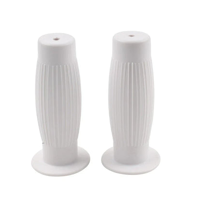 Universal 7/8" Easy-Hold Hand Grips for Vintage Motorcycle Handlebars White