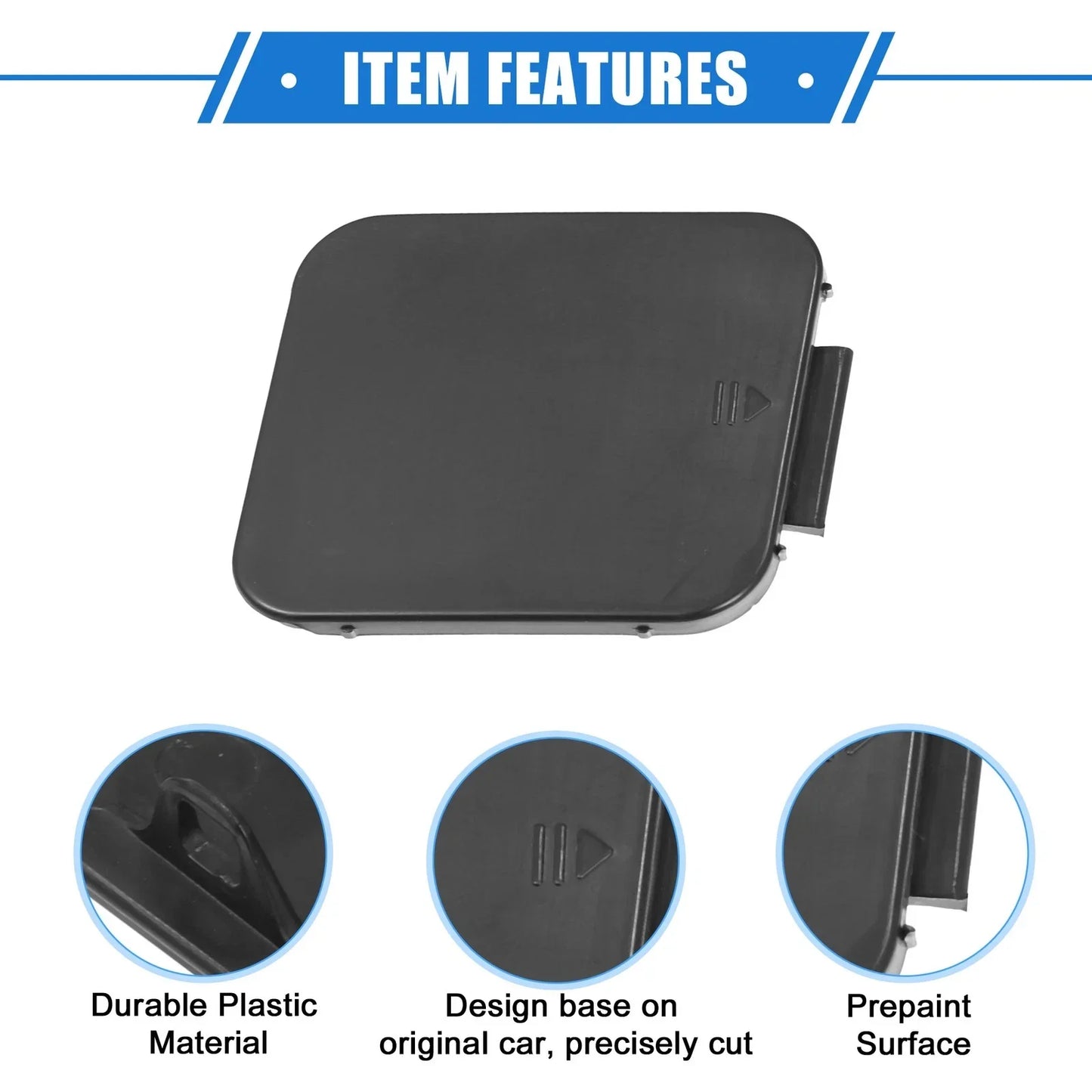 Rear Bumper Tow Hook Eye Hole Cover for Mercedes-Benz W220 S500 (2003-2005)