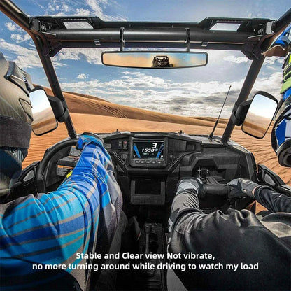 UTV Rear View Side Mirrors 1.75" 2" Roll Bar for Polaris Ranger RZR, Yamaha