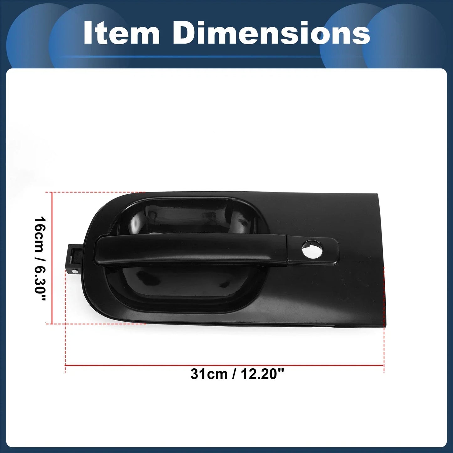 Front Left Exterior Door Handle for Hyundai H1 STAREX (2007-2009) Black 1 x