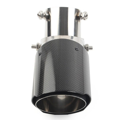 Carbon Fiber Exhaust System Pipe Muffler Tip for Car - Stainless Steel