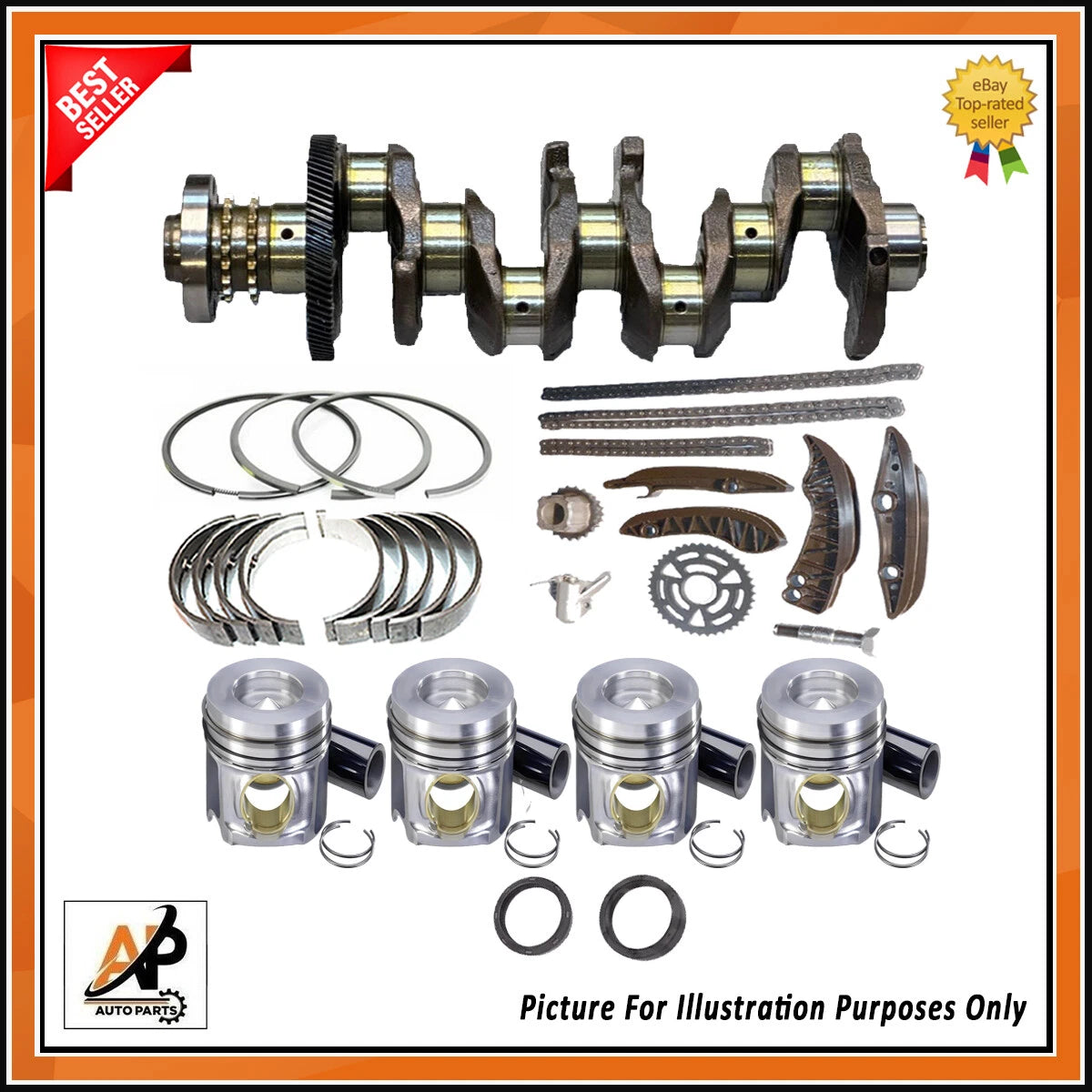 Crankshaft Rebuild Parts Kit for BMW 1 2 3 4 5 Series 2.0D N47 (2007–2017)