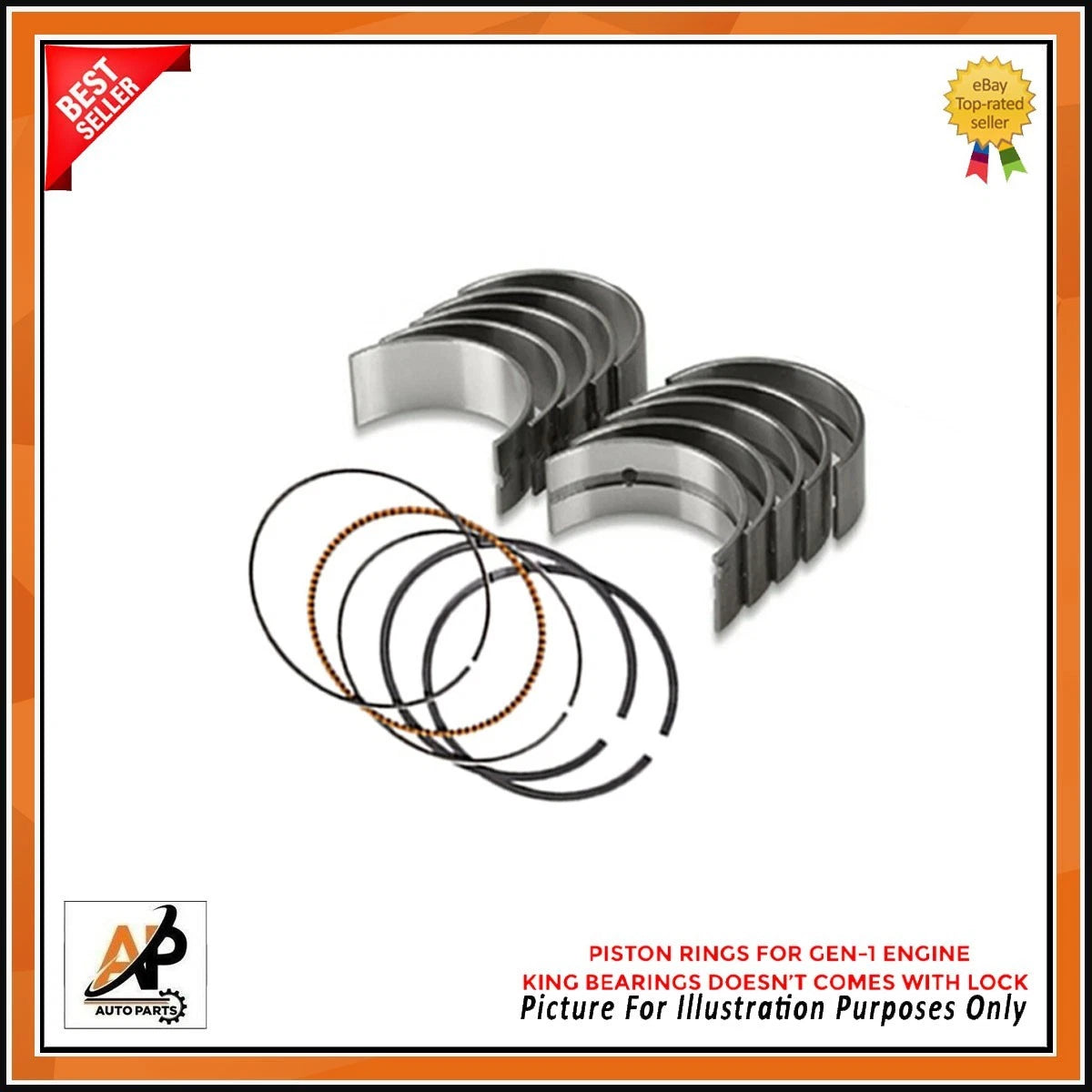 Engine Piston Rings and King Bearings Replacement Kit for Land Rover Range Rover (2002–2012)