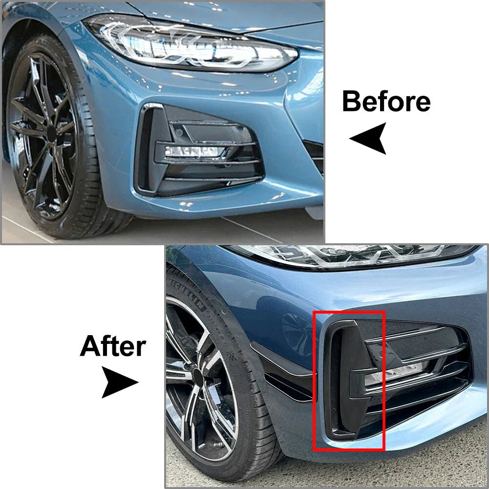 Front Bumper Air Vent Spoiler for BMW 4 Series G22 G23 M Sport (2020-2024)