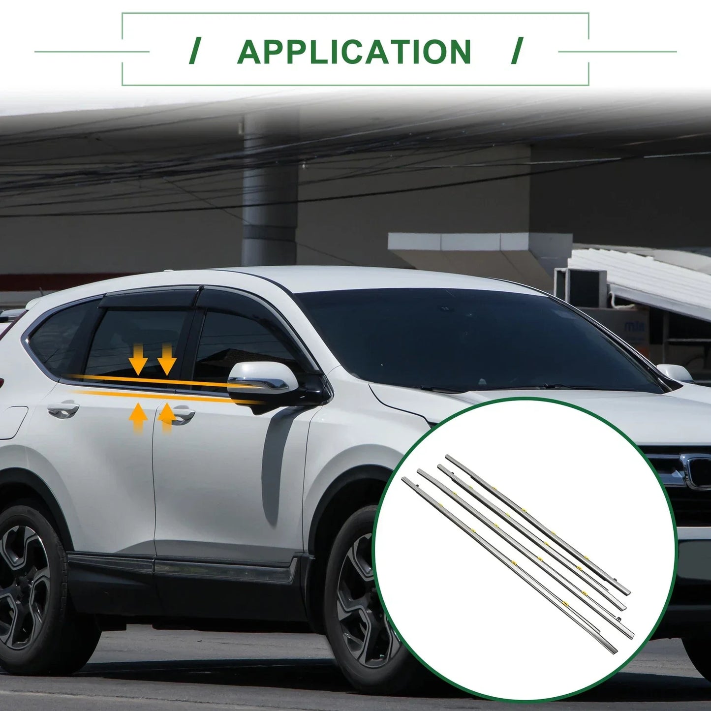 4 x Weatherstrip Window Seal for Honda CR-V (2017-2020) PVC