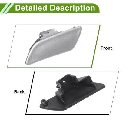 Washer Nozzle Cover Cap for Porsche Panamera (2010-2023) Silver Tone