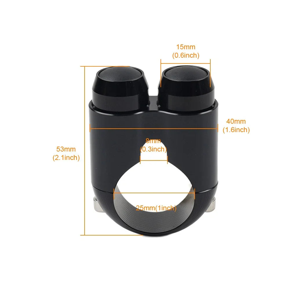 Handlebar Switch 2 Button Horn Light Control for Harley Dyna (2006-2023)