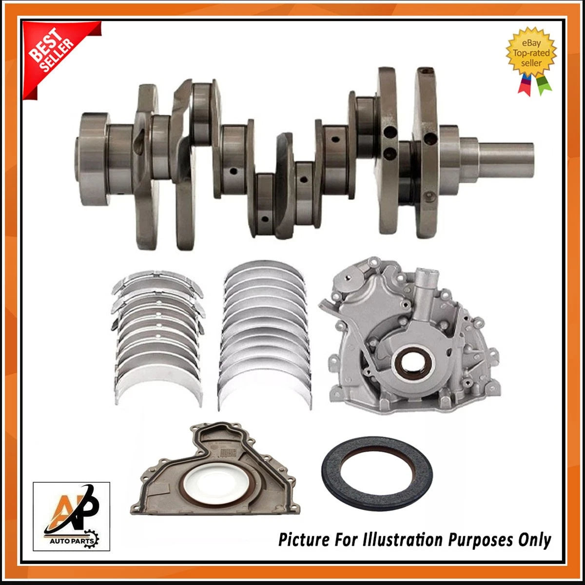 Crankshaft Assembly with Oil Pump and Bearings for Range Rover (2016–2022)
