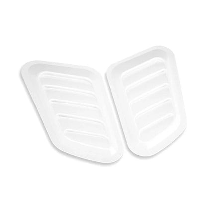 White Vent Car Intake Scoop Air Flow Hood Decorative Cover for Make & Model