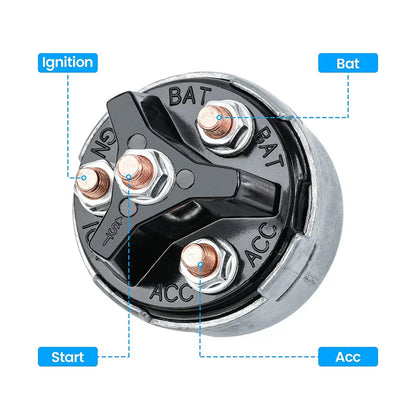 12V Universal Ignition Switch w/ Keys for Car Truck Tractor