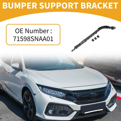 LH Rear Bumper Support Bracket for Honda Civic (2006-2011) 1 x Black ABS