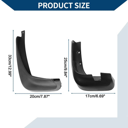 Mud Flaps Splash Guards 2 x Front & Rear for Honda Fit Hatchback (2008-2010)