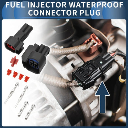 Fuel Injector Waterproof Connector Plug for Chevrolet - 1 Set, Plastic, Copper
