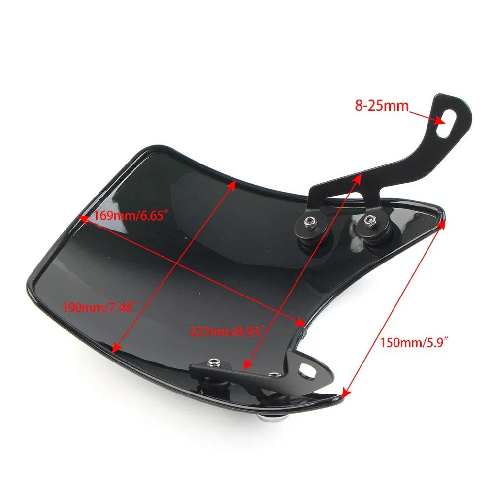 5-7 Inch Wind Deflector for Universal Fit Motor Gray