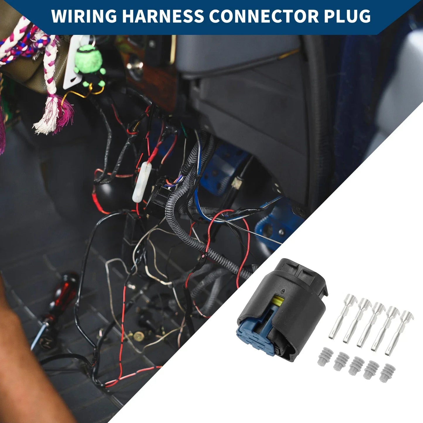 5 Pin Wiring Harness Connector Plug for Honda - 1 Set