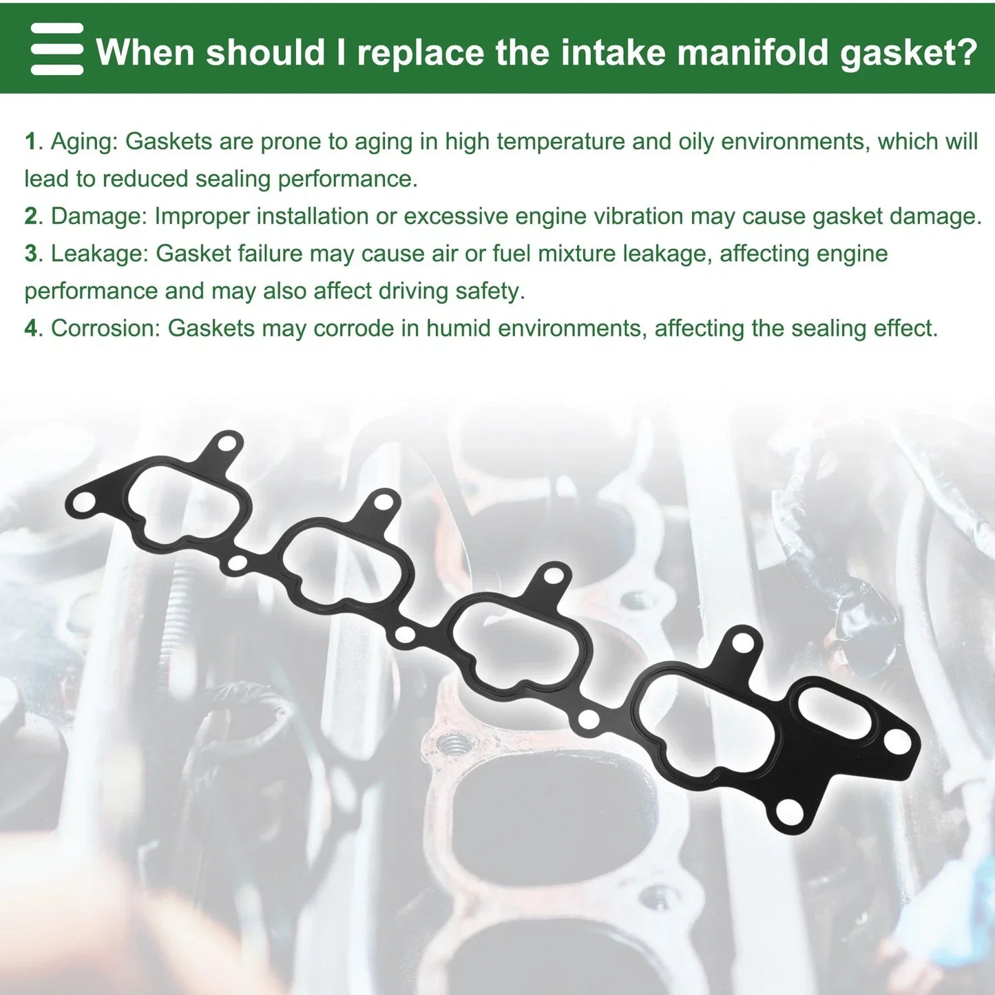 Engine Intake Manifold Gasket for Hyundai Santa 2001-2006