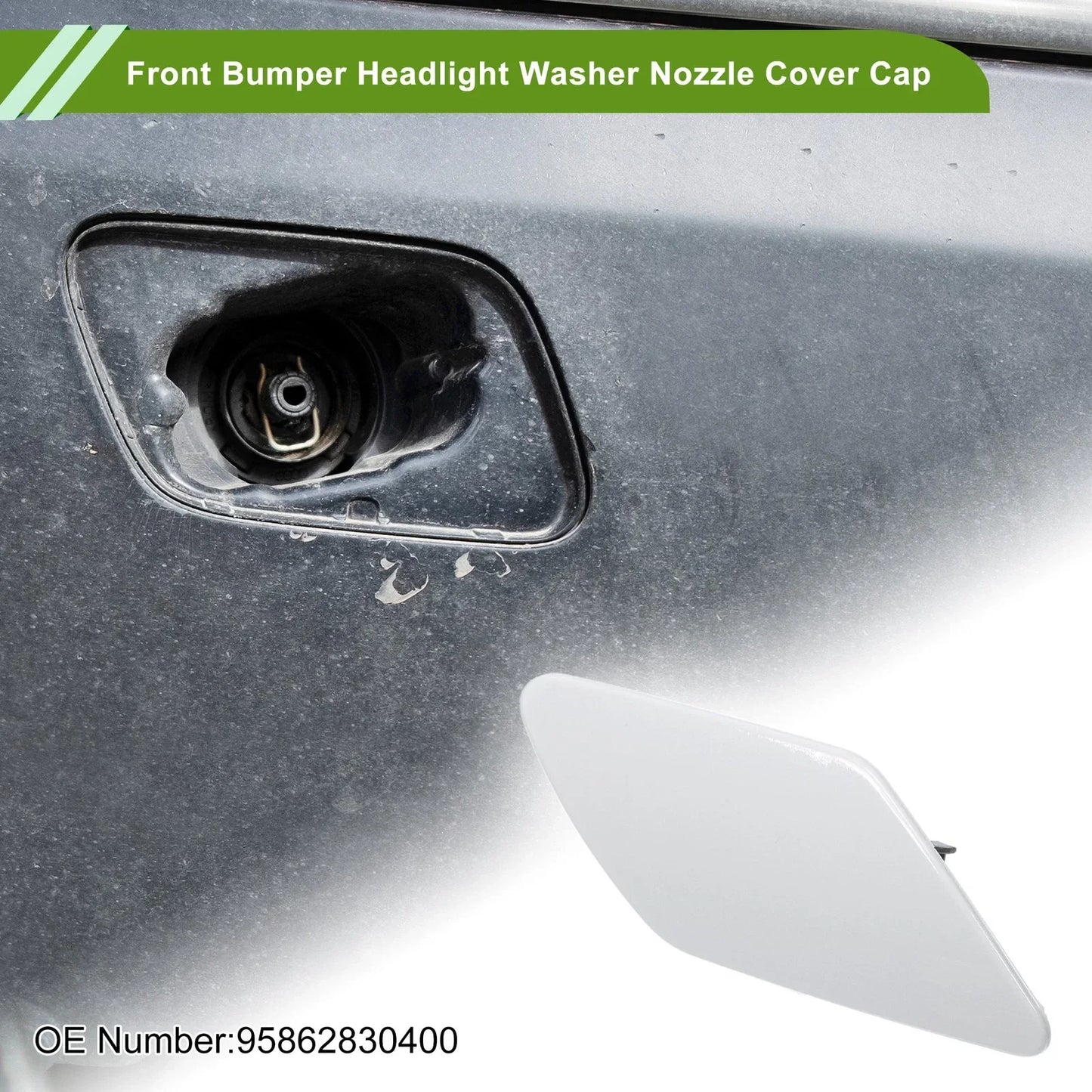 Washer Nozzle Cover for Porsche Cayenne 958 (2011-2018) - White Cap