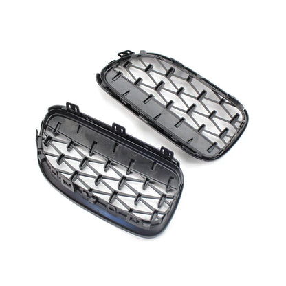 Glossy Black Front Kidney Grille Diamond Grille for BMW 3 Series (2010-2013)