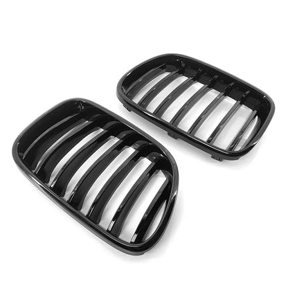 Front Radiator Kidney Grille Gloss Black for BMW X3 (2011-2013)