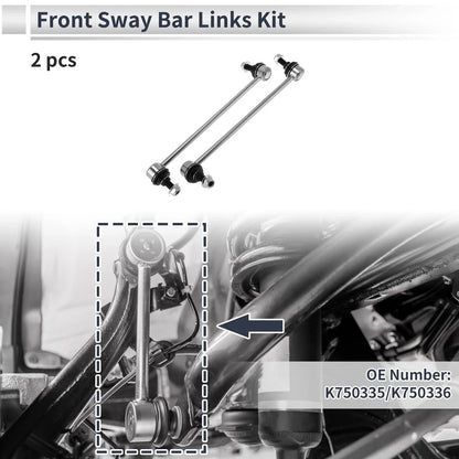 Stabilizer Bar Links for Mercedes-Benz C230 (2003-2010) - 2 x No Bushing