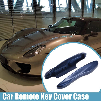 Car Remote Key Side Cover Case Set for Porsche Taycan 911 (2020-2021) Blue