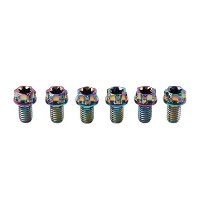 6pcs M6x40mm Titanium Torx Head Flange Bolts for Motorcycle Bicycle