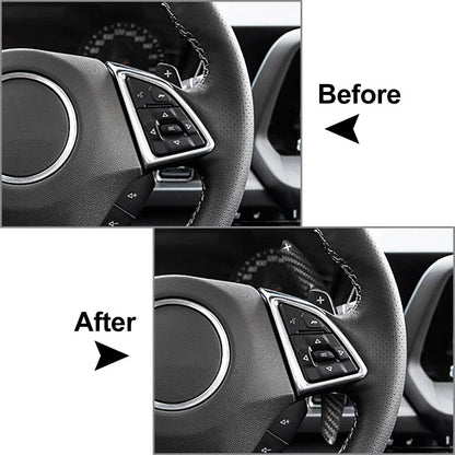 Red Carbon Fiber Steering Wheel Shift Paddle for Chevrolet Camaro (2016-2022)