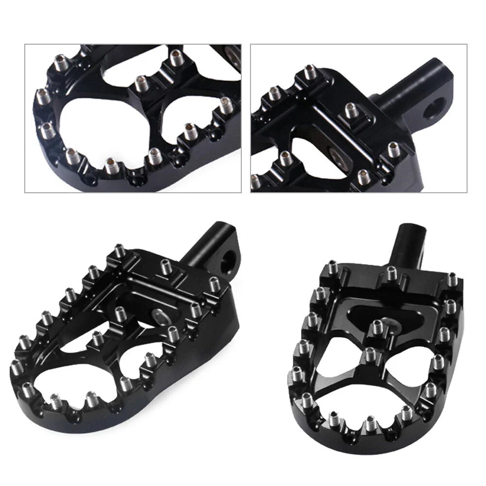 Black CNC Wide MX Style Foot Pegs for Harley Sportster Softail