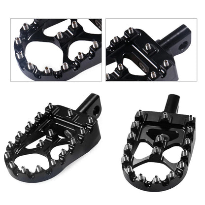 Black CNC Wide MX Style Foot Pegs for Harley Sportster Softail