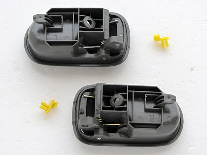 Inner Door Handle 2 x Grey for Ford Laser Tierra Courier Mazda 323 Bravo (98-06)