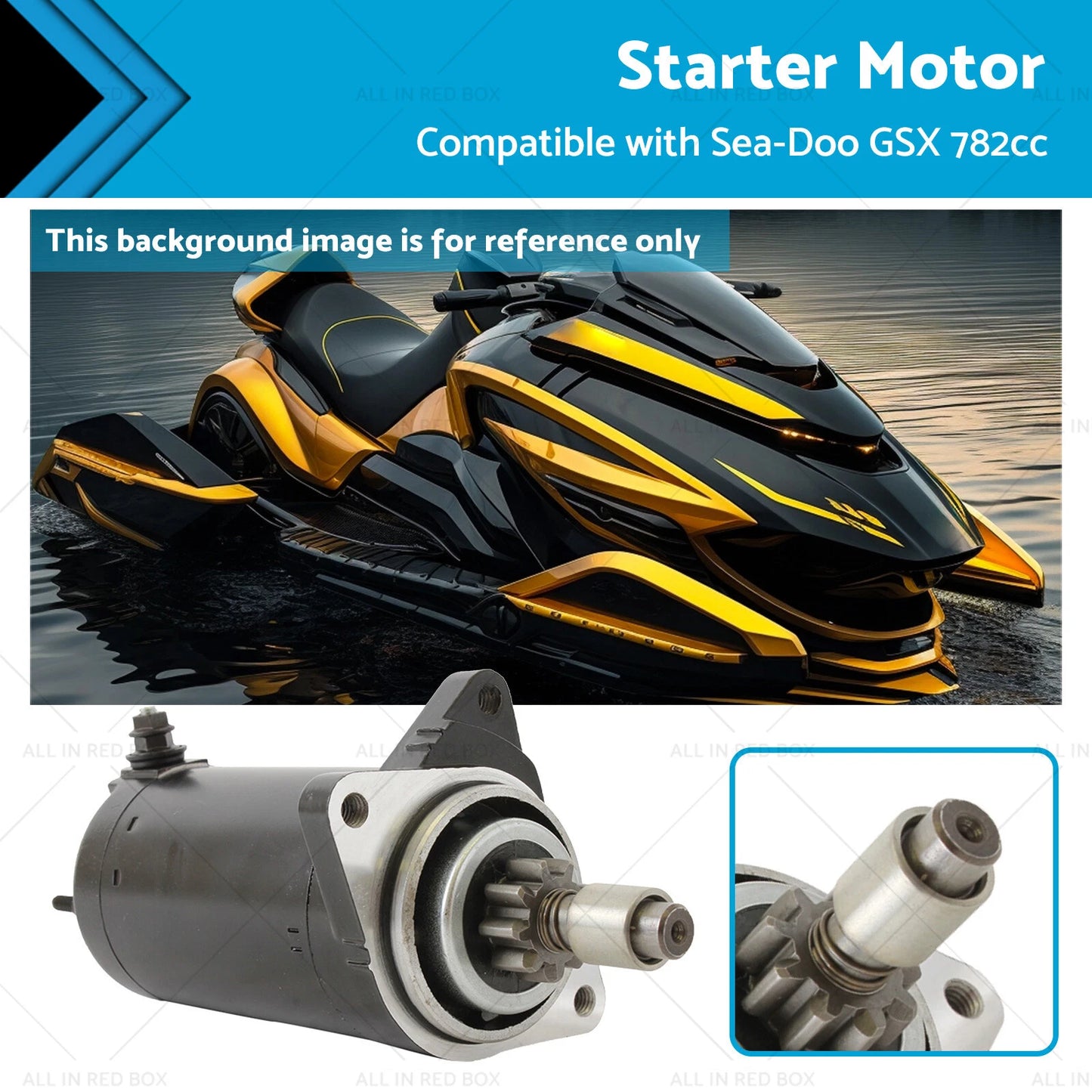 Starter Motor for Sea-Doo 1800 GSX Rotax Marine Speedster SPX (1995-1999)