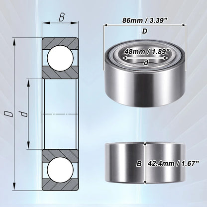 Front Left Right Wheel Bearing for Acura ILX Base 2.0L (2013-2015)
