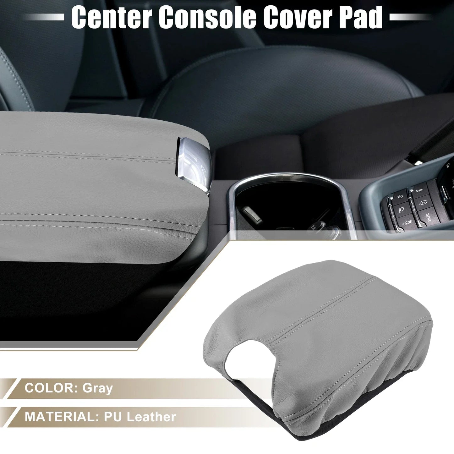 Car Center Console Armrest Cover for Honda Accord (2008-2012) Gray