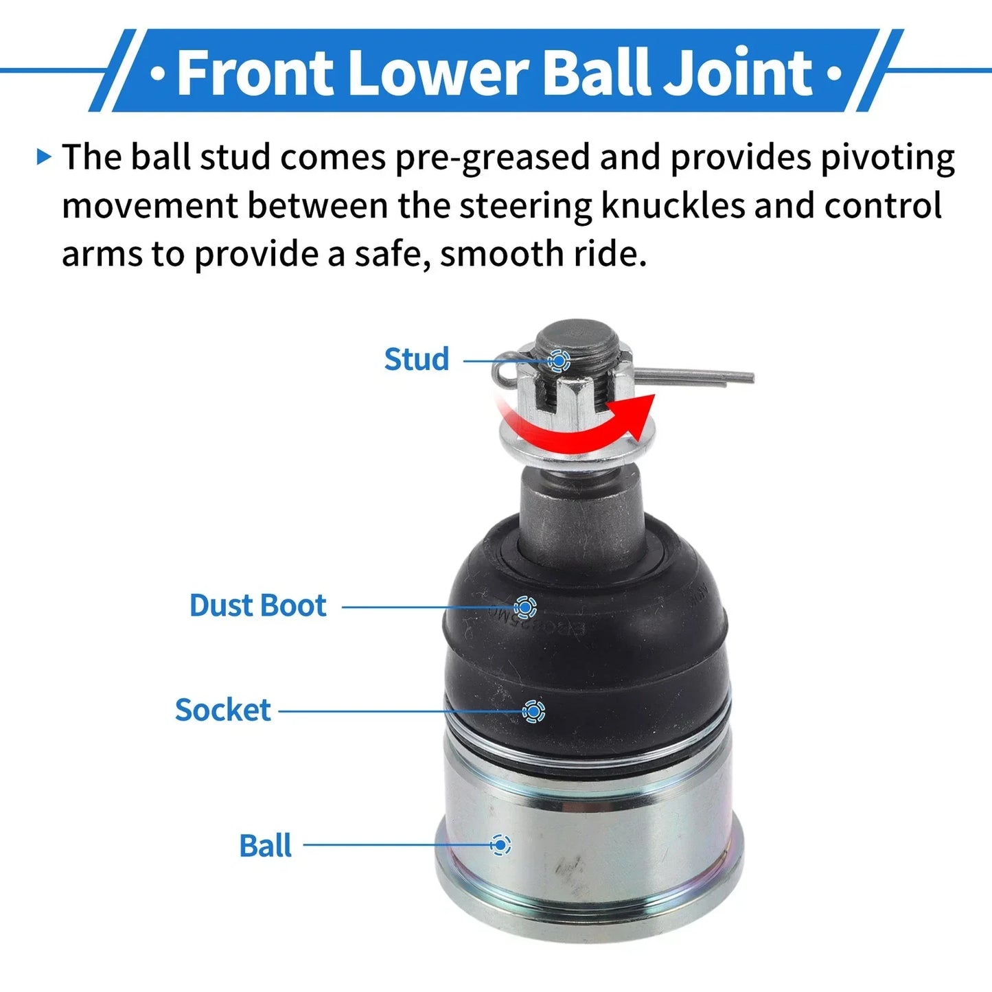 2 x Front Lower Ball Joints for Honda Acura (2008-2012)