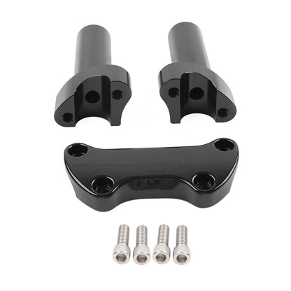 4" Handlebar Risers Flat Clamp Mount for Harley Sportster Dyna Softail