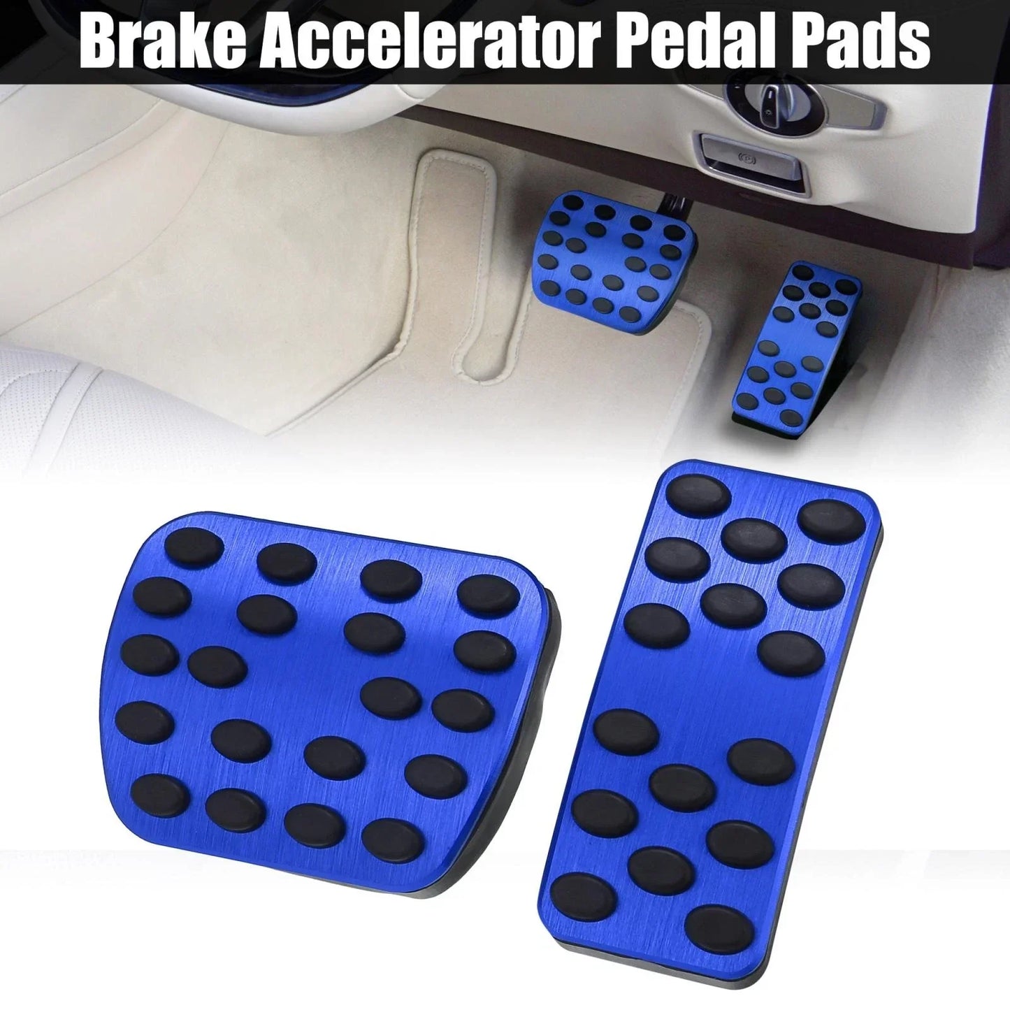 Blue Brake Accelerator Foot Pedal Pad Kit for Mercedes-Benz A B CLA GL R Class