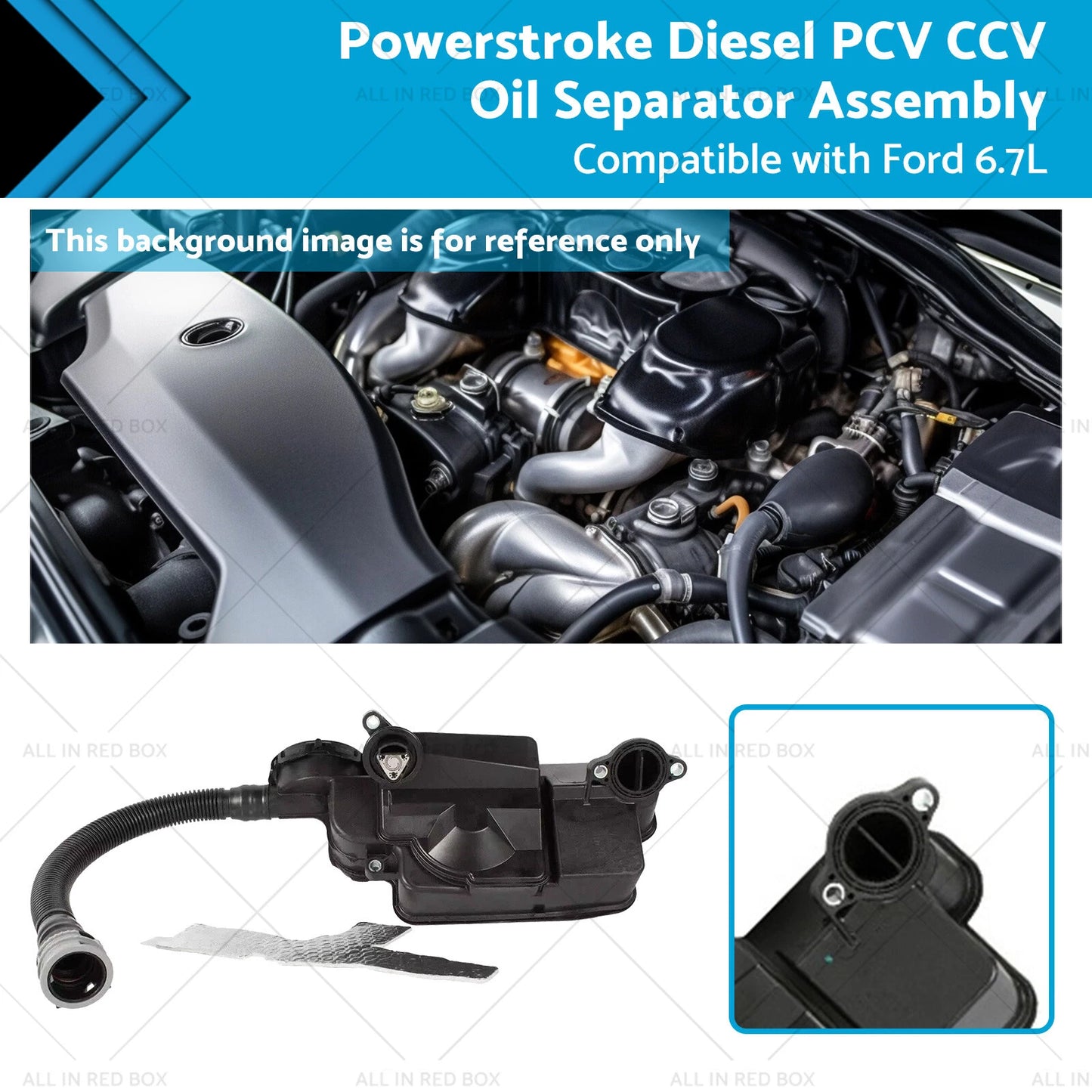 PCV CCV Oil Separator Assembly for Ford 6.7L (2011-2016)