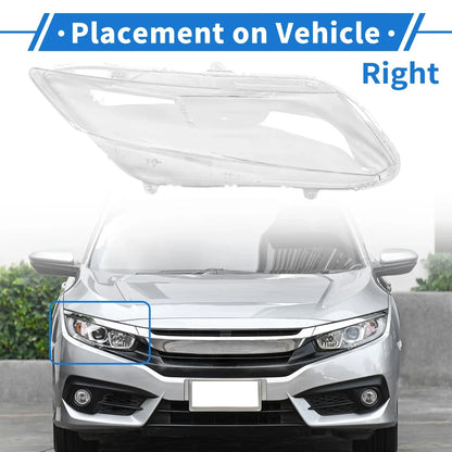 Car Front Right Headlight Lens Cover for Honda Civic (2012-2015)