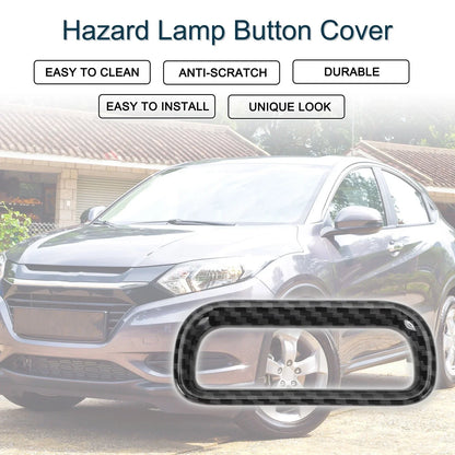Warning Lamp Button Cover for Honda Vezel RV3 RV4 RV5 RV6 Carbon Fiber Black
