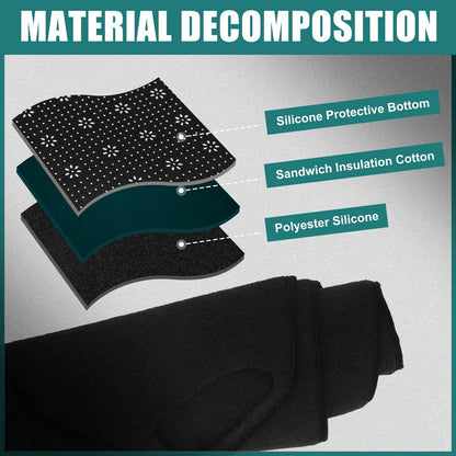 Dashboard Cover Black Polyester Non-slip Mat for Honda ZR-V (2023)