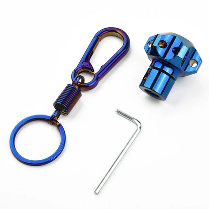 Key Cover Shell + Key Ring Aluminum CNC Key Head for Vehicle