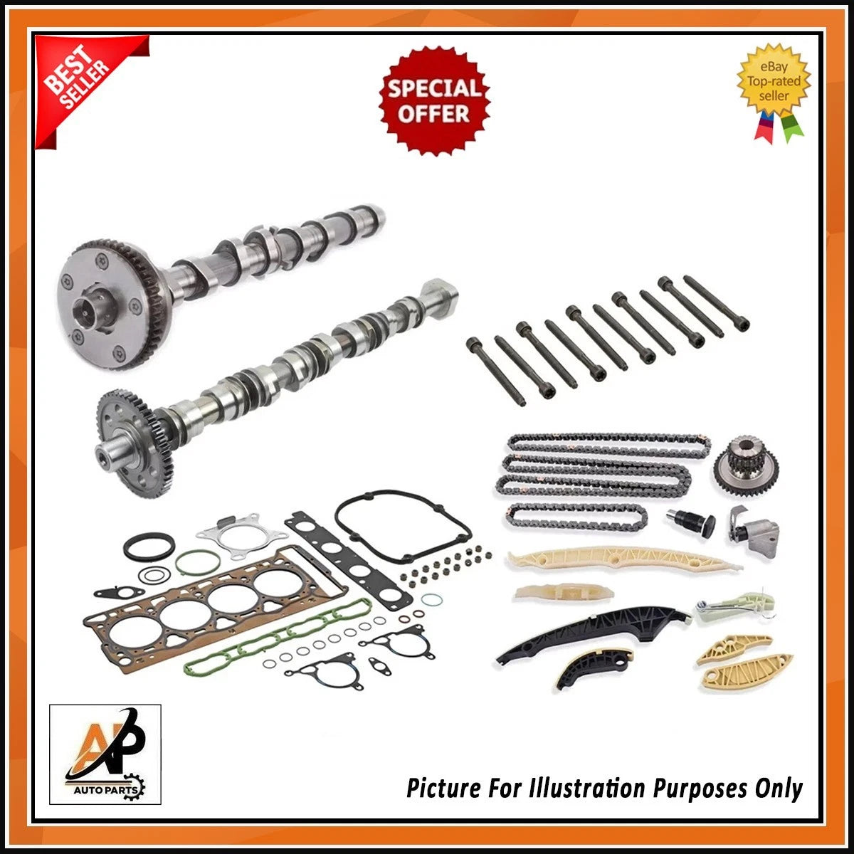 Camshaft Kit Replacement for Audi Seat VW 2.0L TFSI (CDNC CJKA CDNB) (2009–2018)