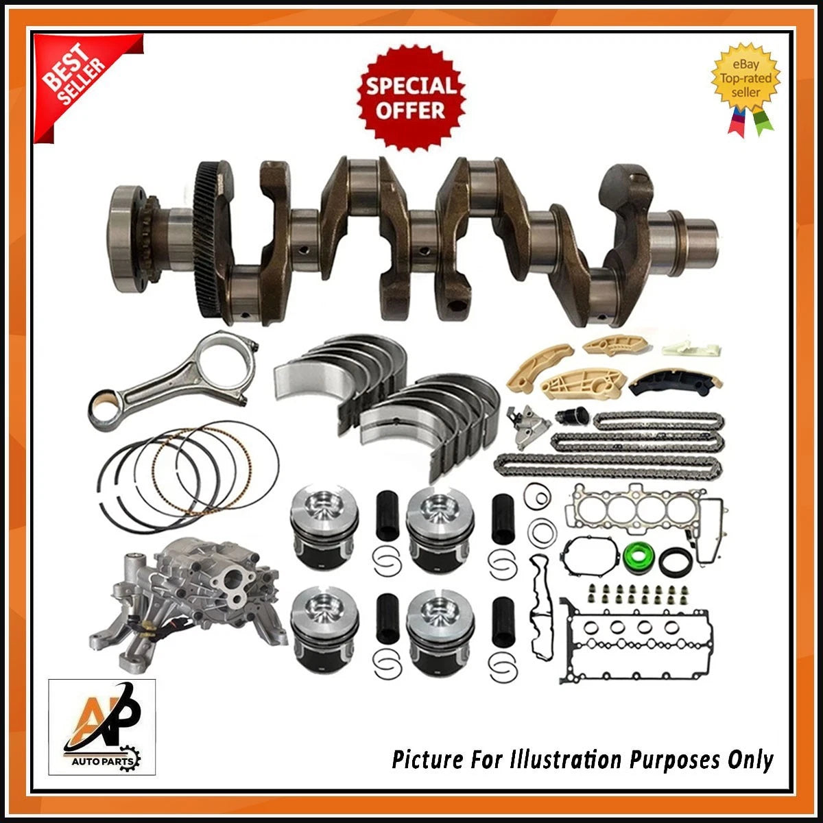 Crankshaft Engine Rebuild Replacement for Land Rover Jaguar 2.0D (2015–2019)