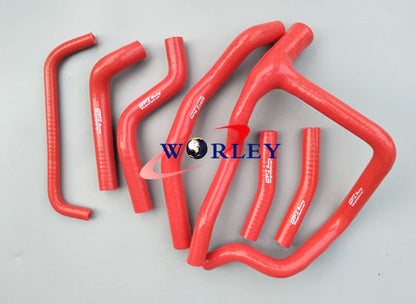 Aluminum Radiator + Red Silicone Hose for HONDA XRV750 AFRICA TWIN (1990-2003)