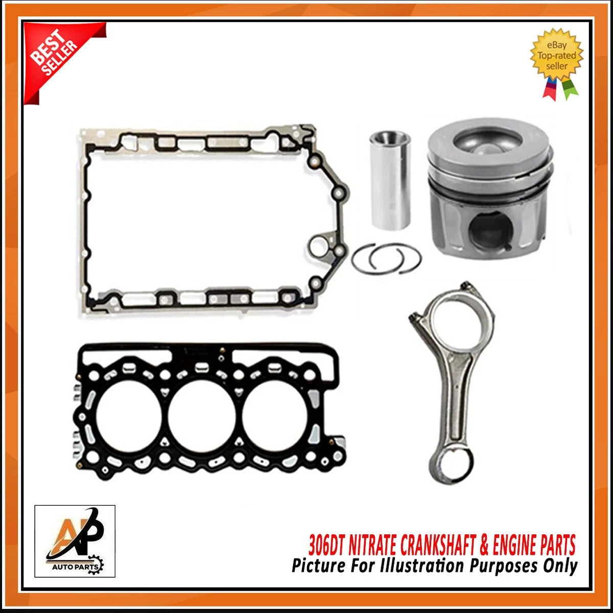 Crankshaft with Engine Rebuild Kit for Jaguar Land Rover 3.0 Nitrate (Gen 2)